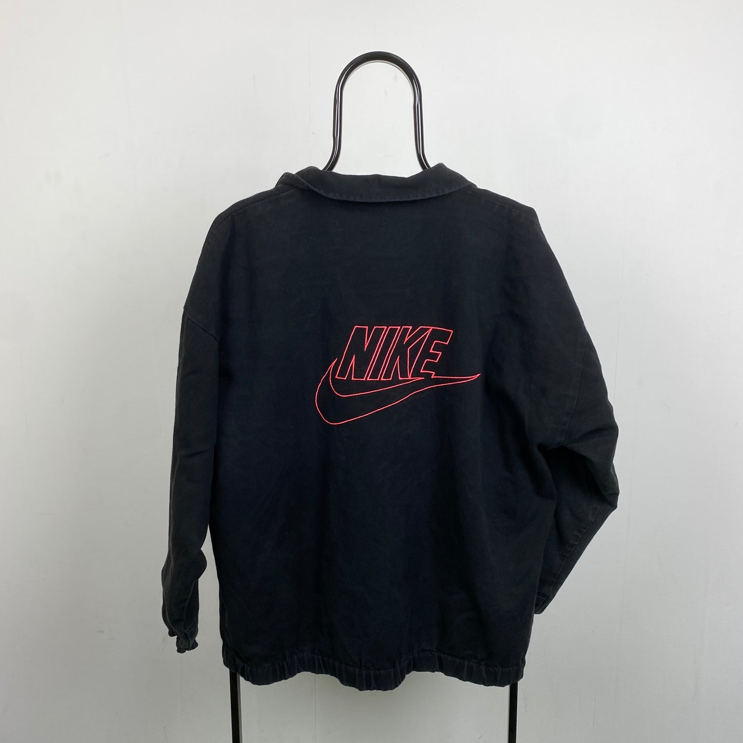 90s Nike Drill Top Sweatshirt Black Large