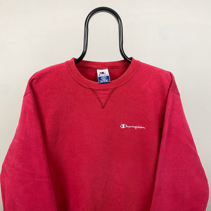 00s Champion Sweatshirt Red Large