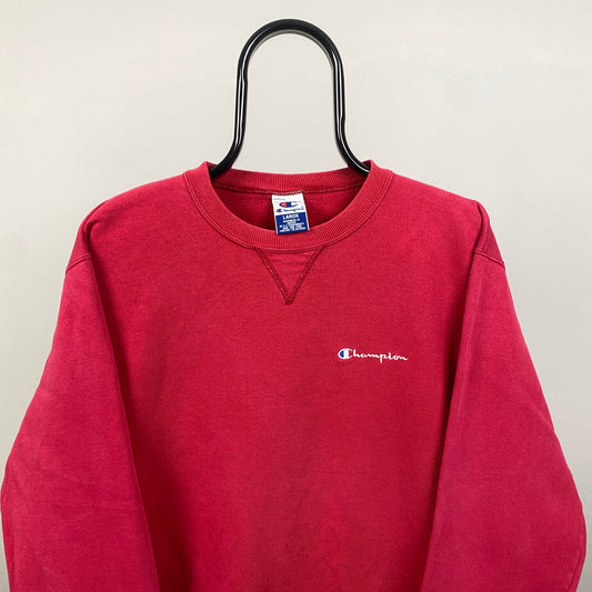 00s Champion Sweatshirt Red Large