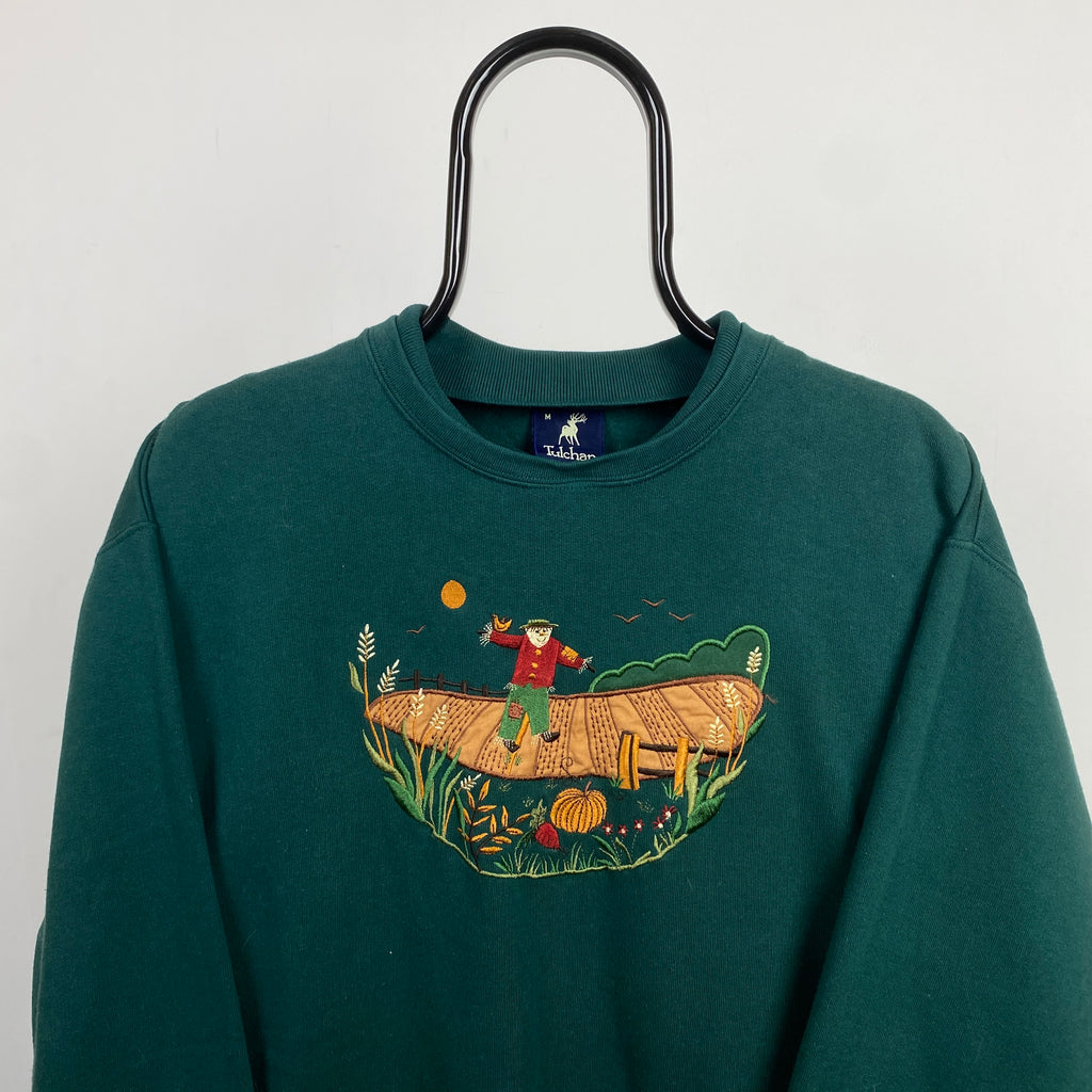 Retro Tulchan Scarecrow Sweatshirt Green Medium