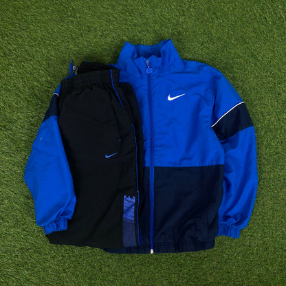 00s Nike Piping Jacket + Joggers Set Blue XS