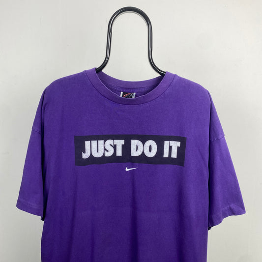 90s Nike Just Do It T-Shirt Purple XXL