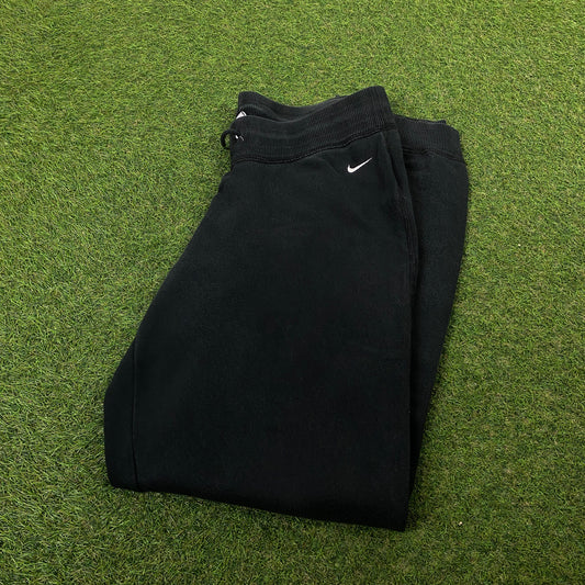 00s Nike Wide Leg Cotton Joggers Black Large