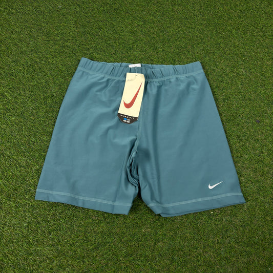 90s Nike Stretchy Shorts Green XL