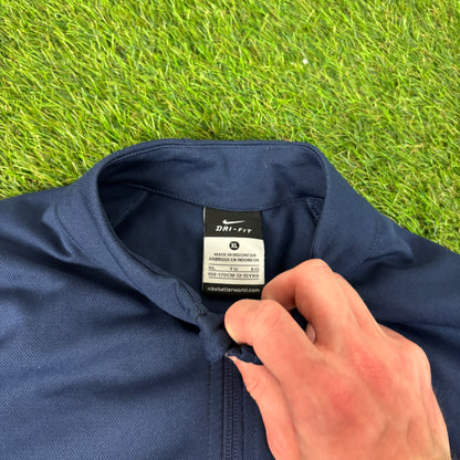 00s Nike PSG Windbreaker Jacket + Joggers Set Blue Small