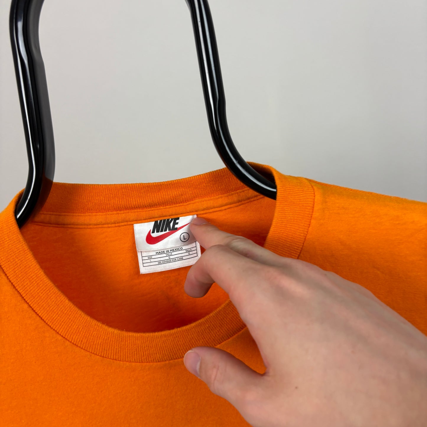 90s Nike Volleyball T-Shirt Orange Large