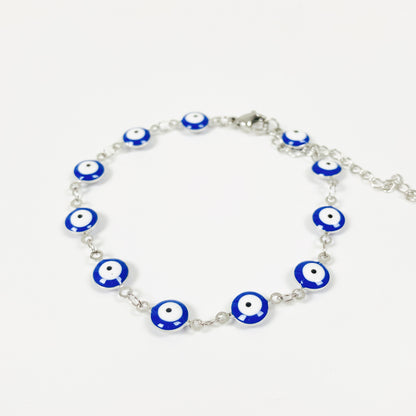 Evil Eye Bracelet Chain .925 Silver
