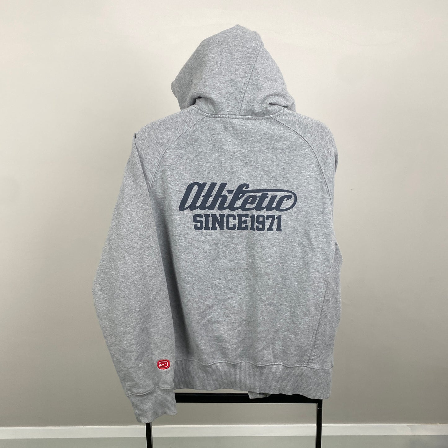 00s Nike Zip Up Hoodie Grey Large