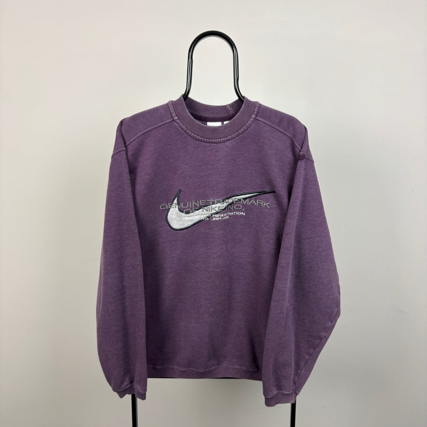 90s Nike Sweatshirt Purple Medium