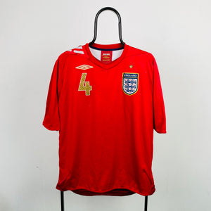 Retro Umbro England Gerrard Football Shirt T-Shirt Red Large