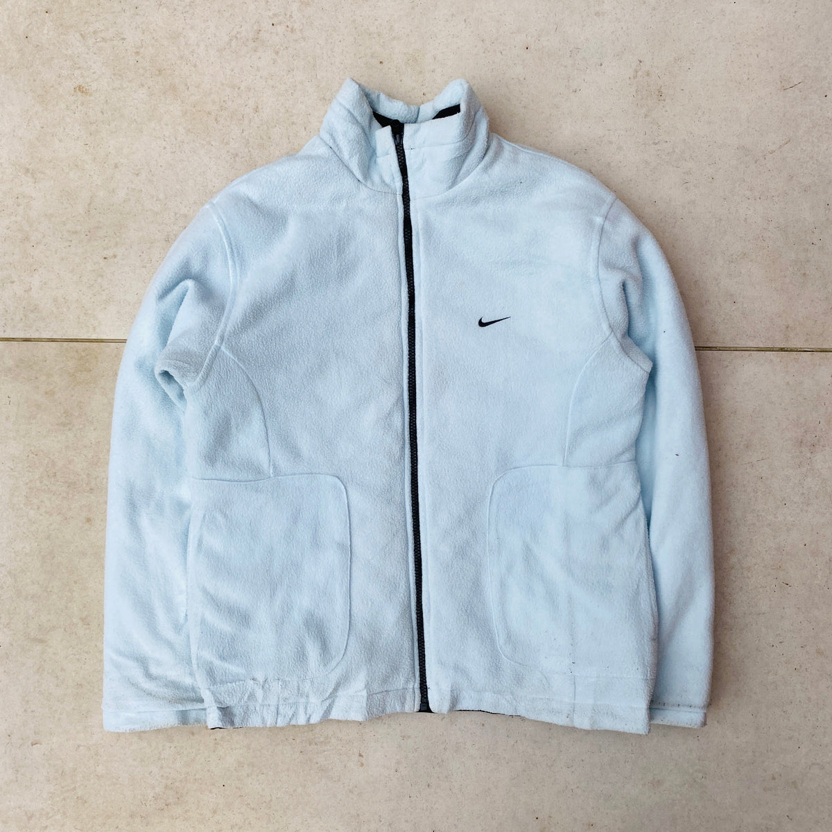 00s Nike Reversible Fleece Coat Jacket Black Medium