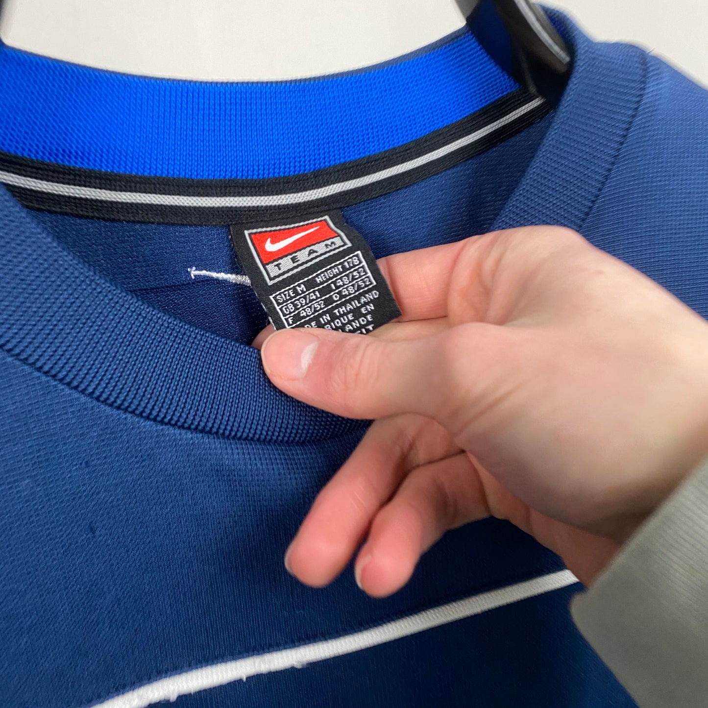 00s Nike Piping T-Shirt Blue Medium