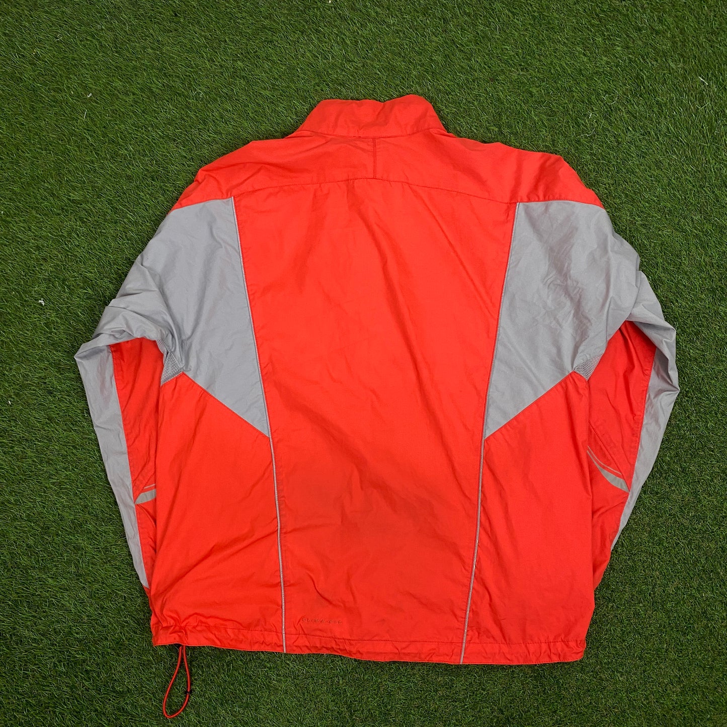 00s Nike Clima-Fit Piping Windbreaker Tracksuit Set Jacket + Joggers Orange XL