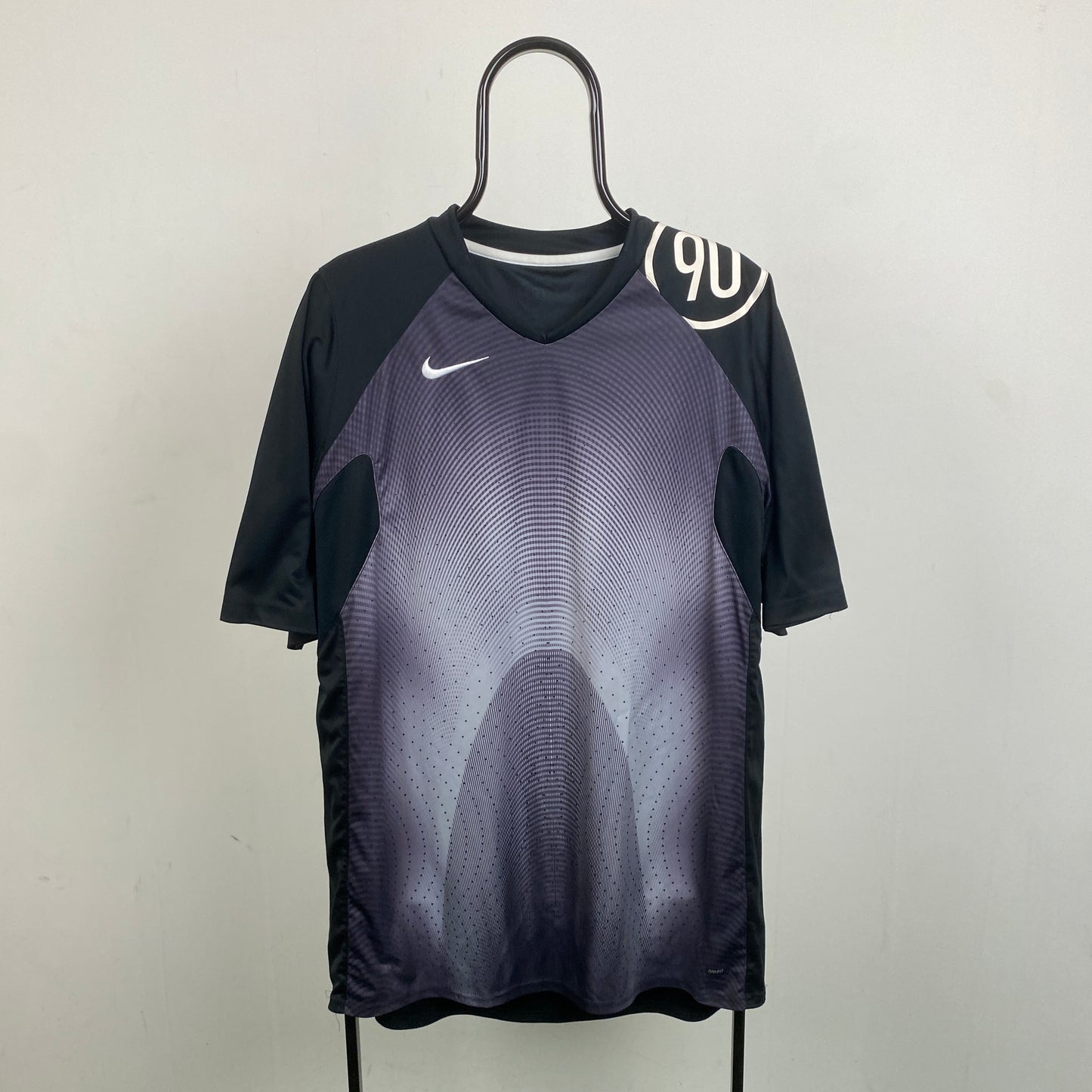 00s Nike T90 Football Shirt T-Shirt Black XL