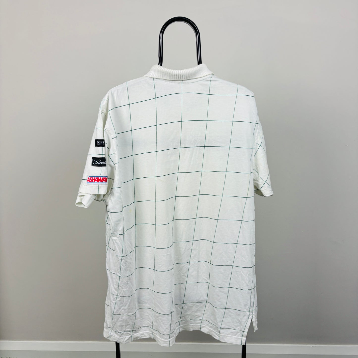 90s Nike Challenge Court Tournament Polo Shirt T-Shirt White Large