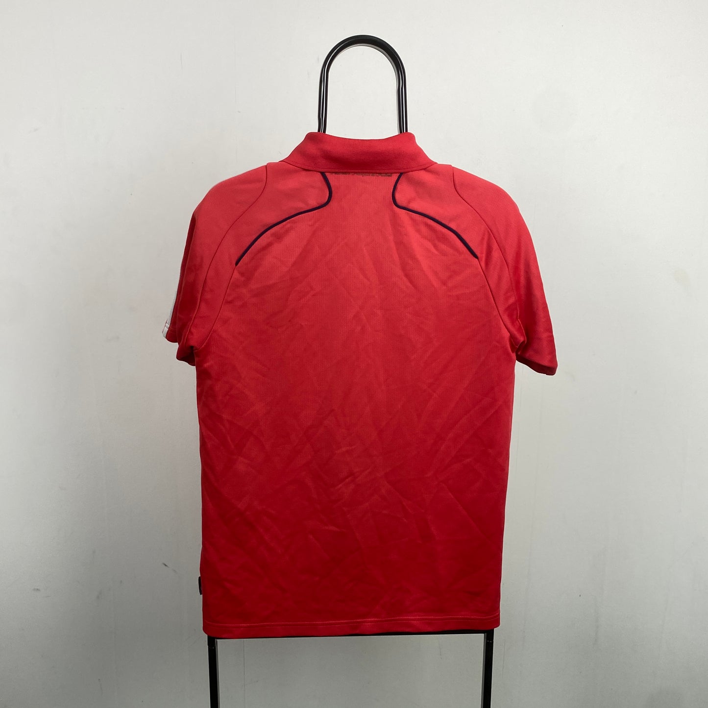 00s Adidas France Polo Shirt T-Shirt Red Medium