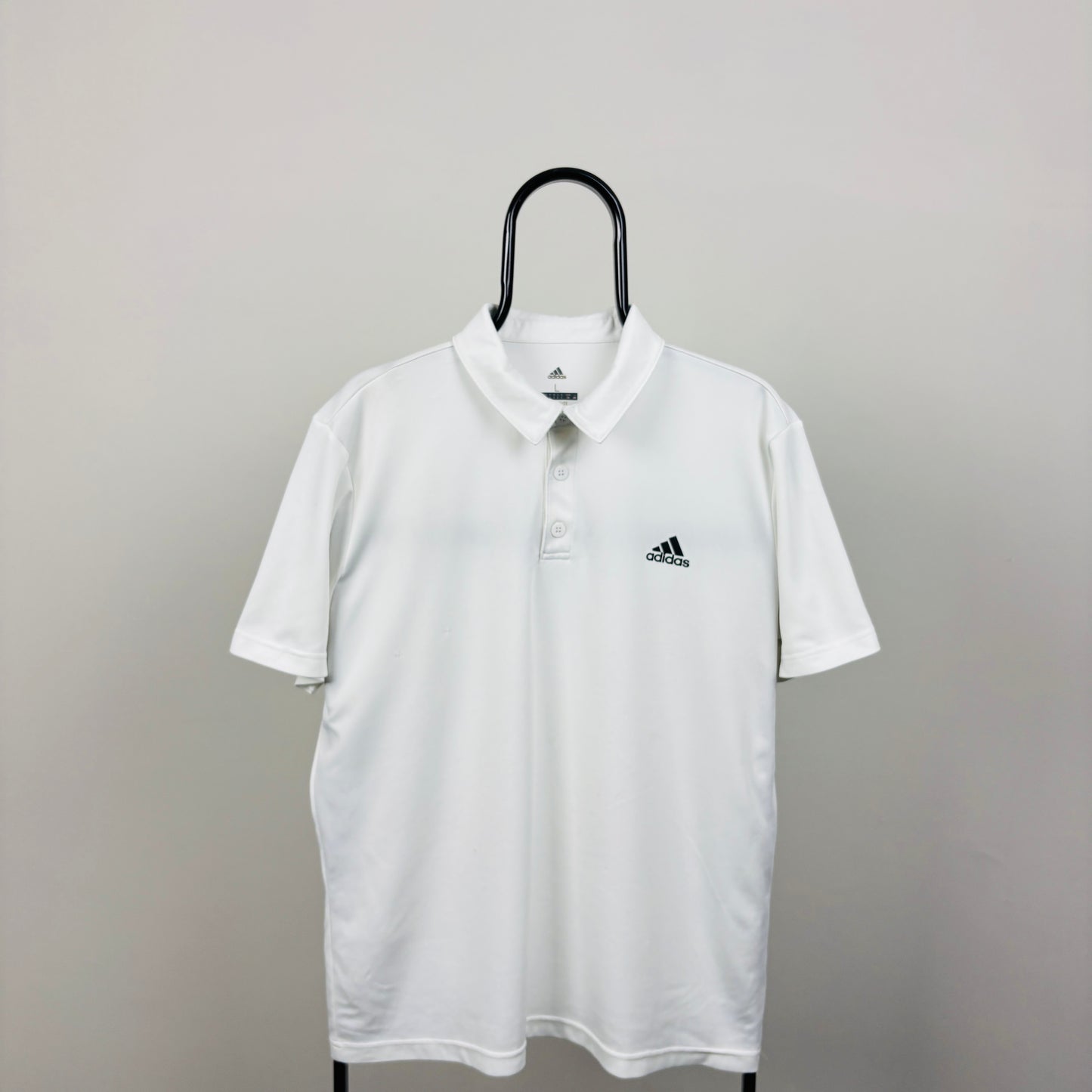 00s Adidas Golf Polo Shirt T-Shirt White Large