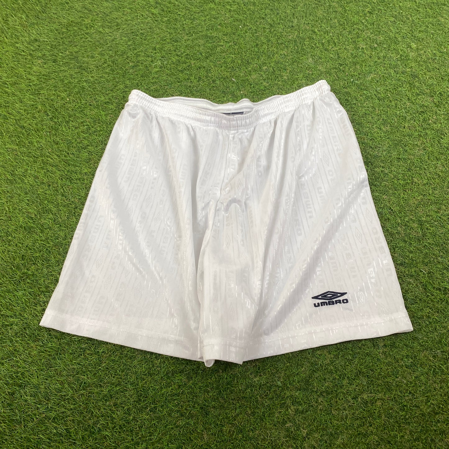 Retro Umbro Football Shorts White XL