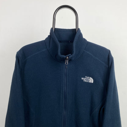 Retro The North Face Fleece Sweatshirt Blue Large