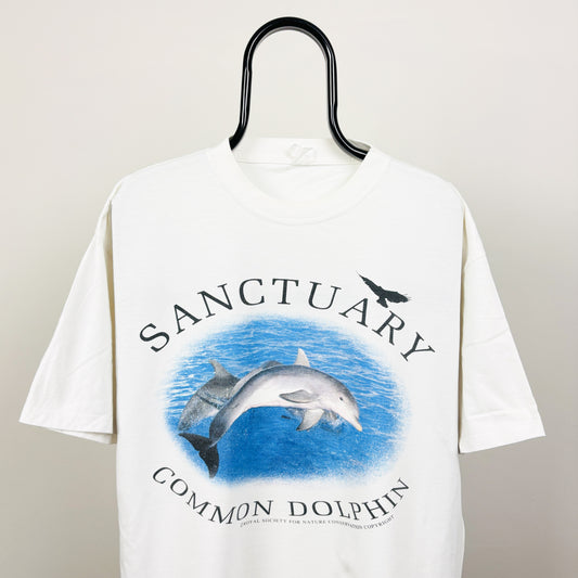 90s Dolphin Sanctuary T-Shirt White XL