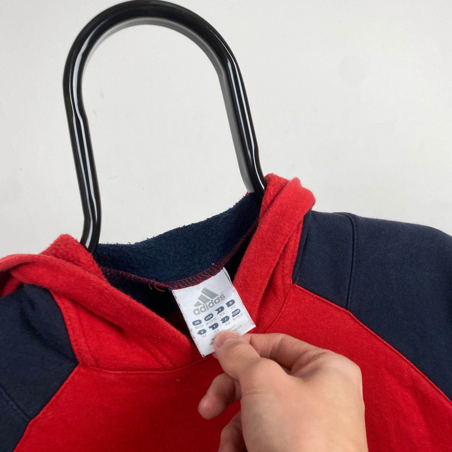 00s Adidas Hoodie Red XS