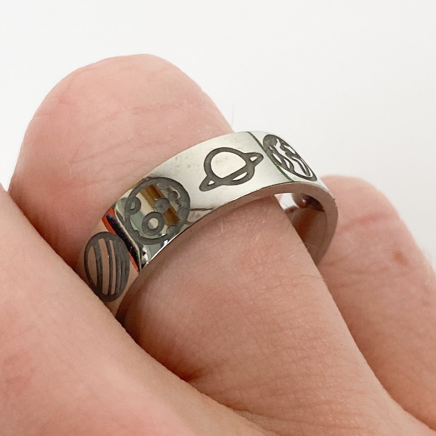 Retro Vintage Planet Ring Silver