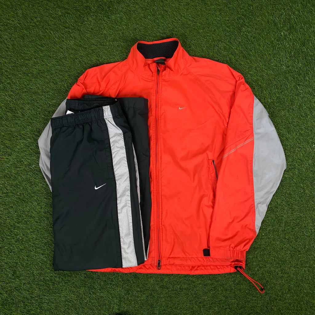 90s Nike Clima-Fit Tracksuit Set Jacket + Joggers Pink XL
