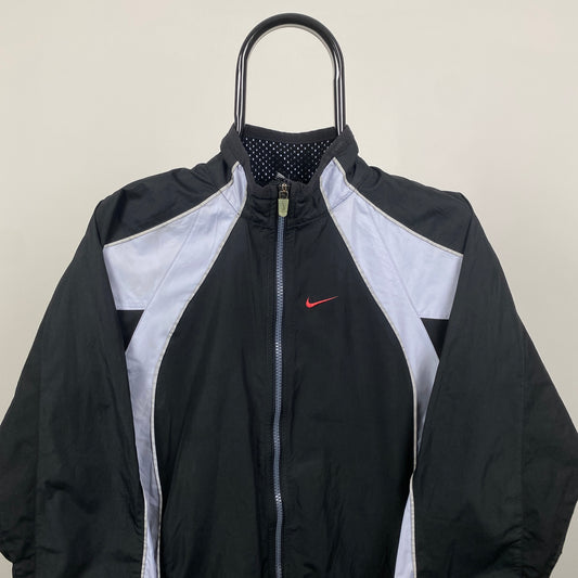 00s Nike Windbreaker Jacket Black Small