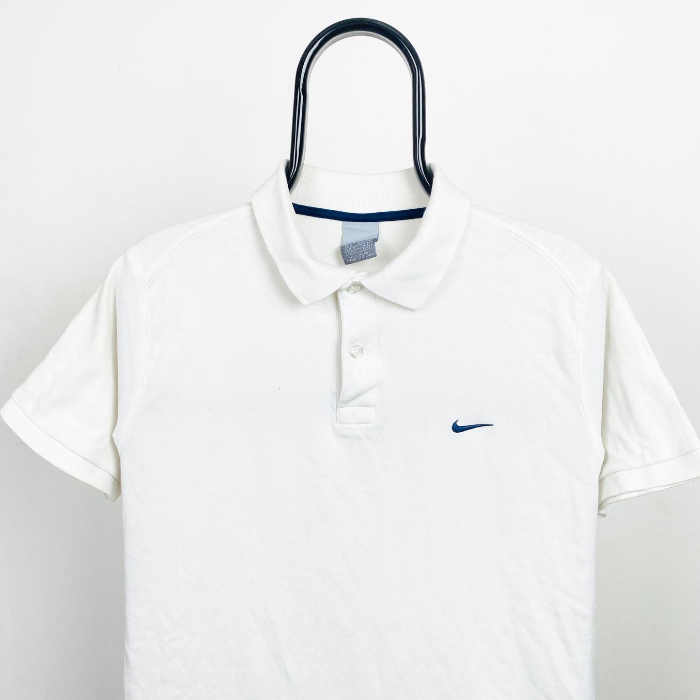 00s Nike Polo Shirt T-Shirt White Medium