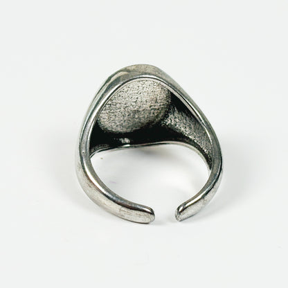 Celestial Star Signet Ring Silver Adjustable
