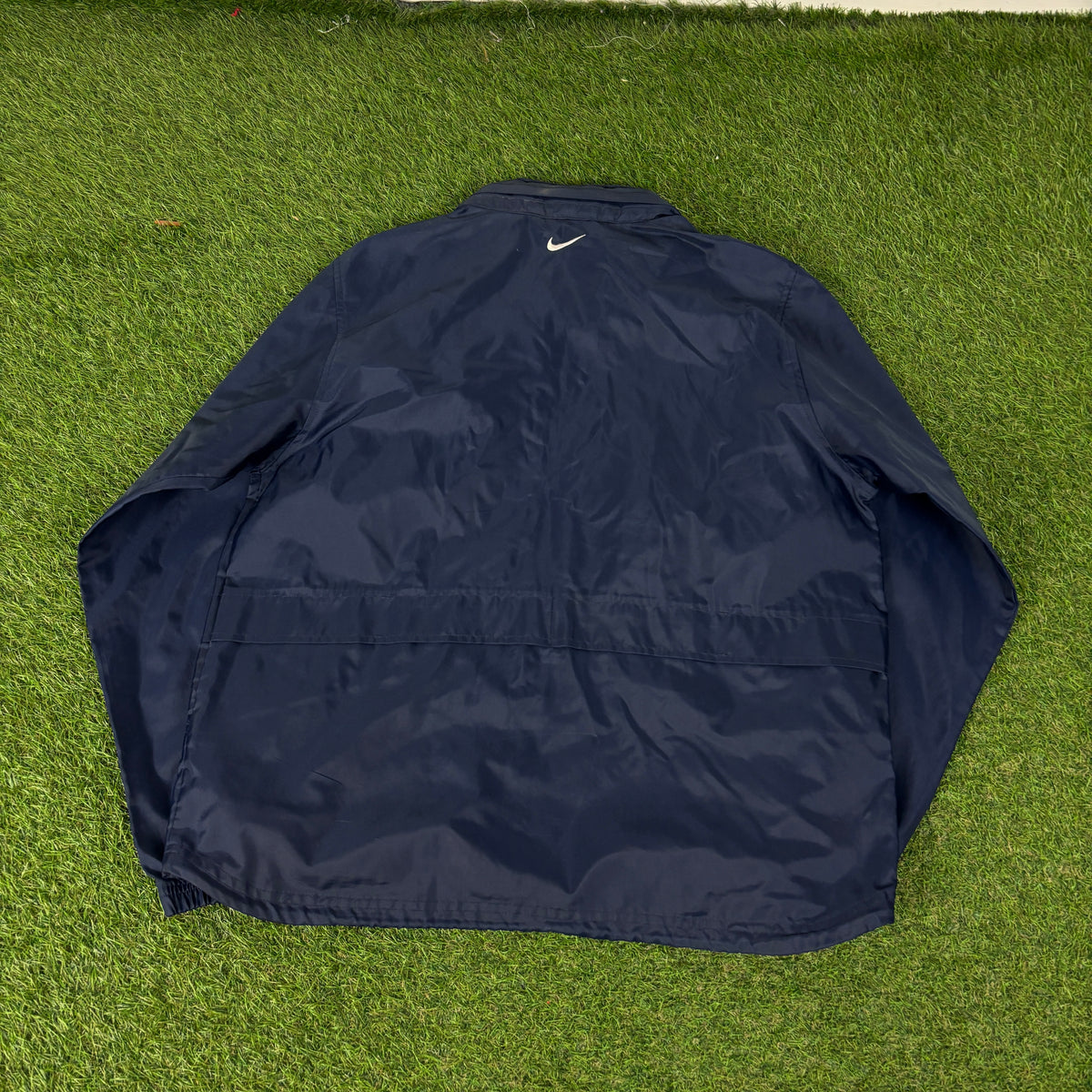 00s Nike Windbreaker Jacket + Joggers Set Blue Small