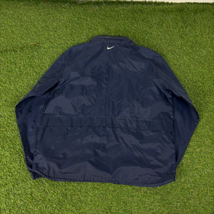00s Nike Windbreaker Jacket + Joggers Set Blue Small