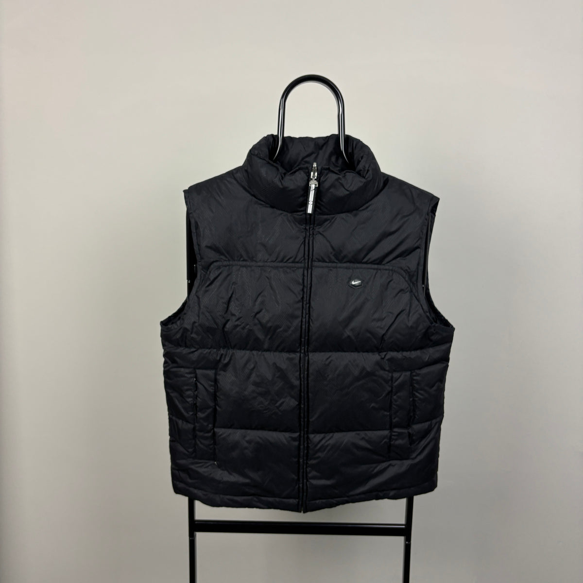 00s Nike Hex Puffer Gilet Jacket Black Medium
