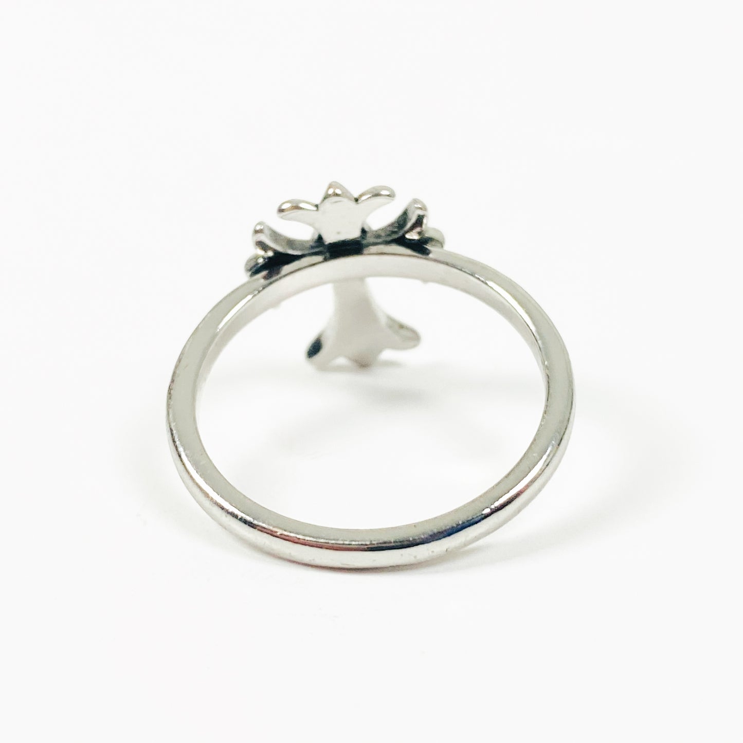 Vintage Skull Band Ring Silver