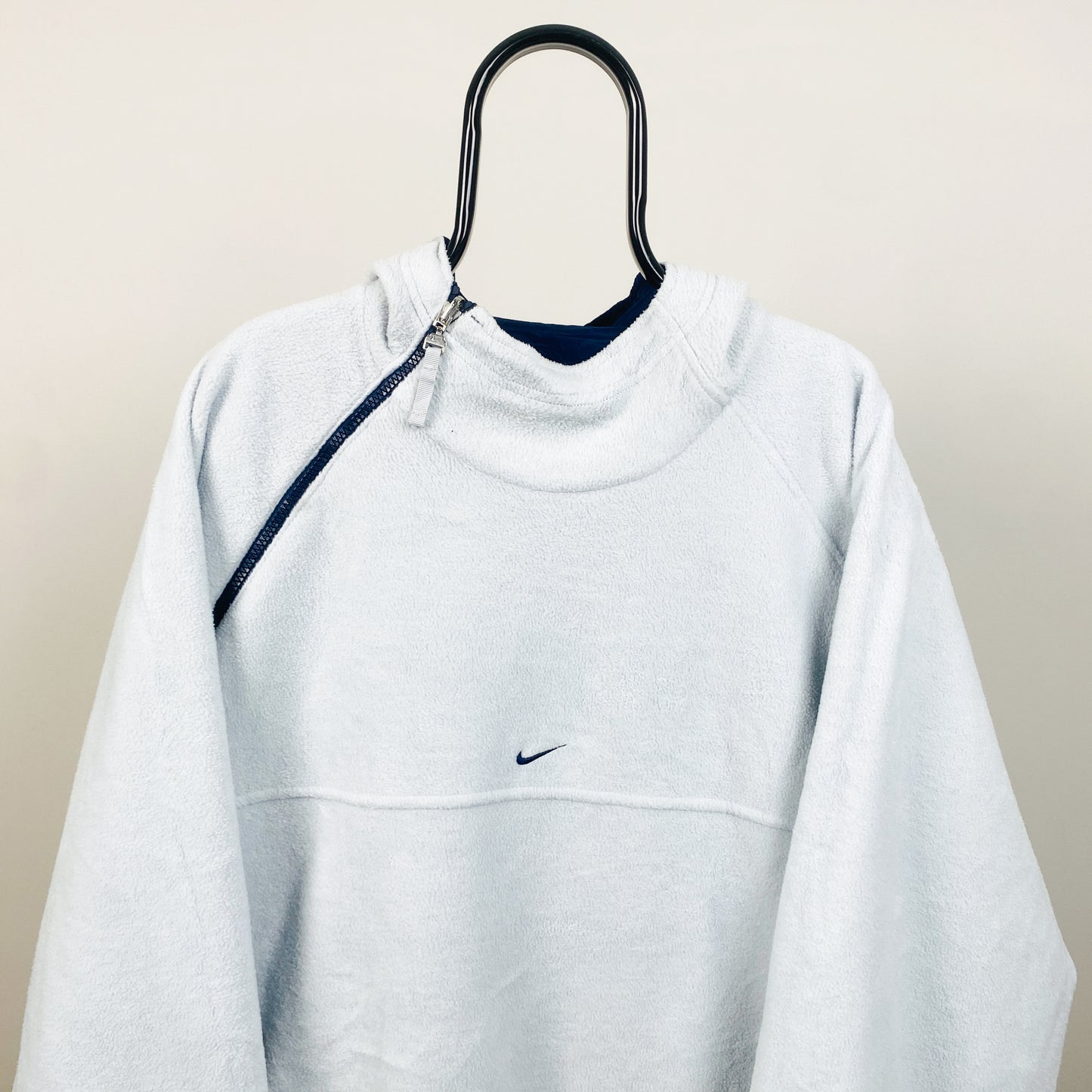 90s Nike Reversible Sidewinder Fleece Coat Jacket Blue XL/XXL