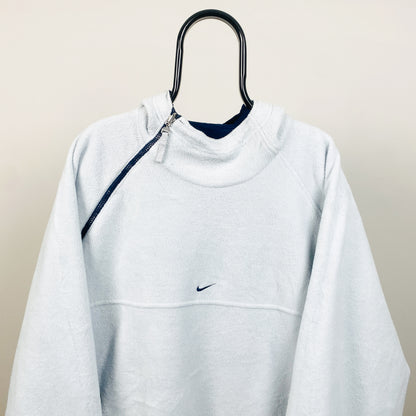 90s Nike Reversible Sidewinder Fleece Coat Jacket Blue XL/XXL