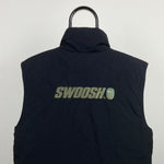 00s Nike Swoosh Reversible Puffer Gilet Jacket Black XL