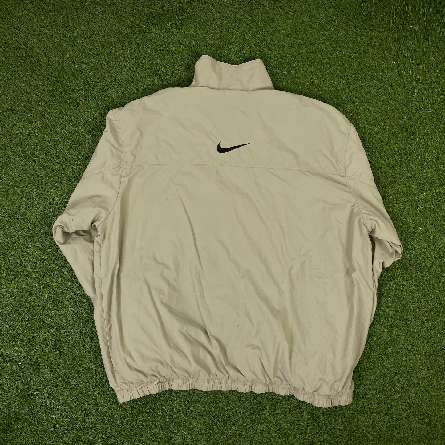 00s Nike Piping Tracksuit Jacket + Joggers Set Brown Large