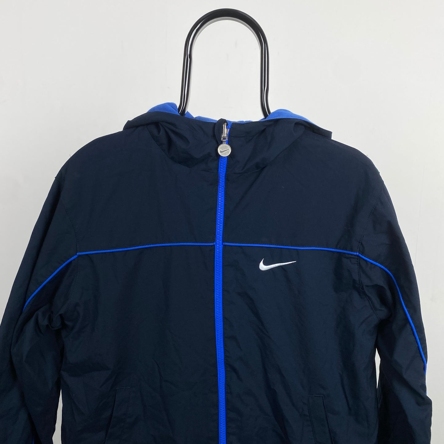 00s Nike Reversible Piping Coat Jacket Blue Small