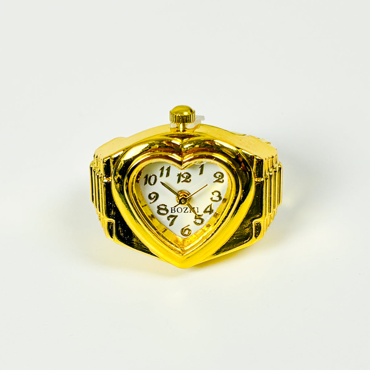 Heart Watch Ring Gold