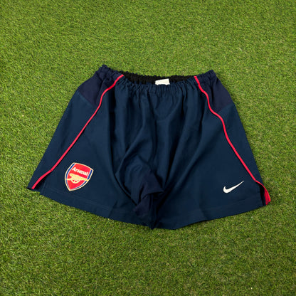 00s Nike Arsenal T90 Football Shorts Blue Large