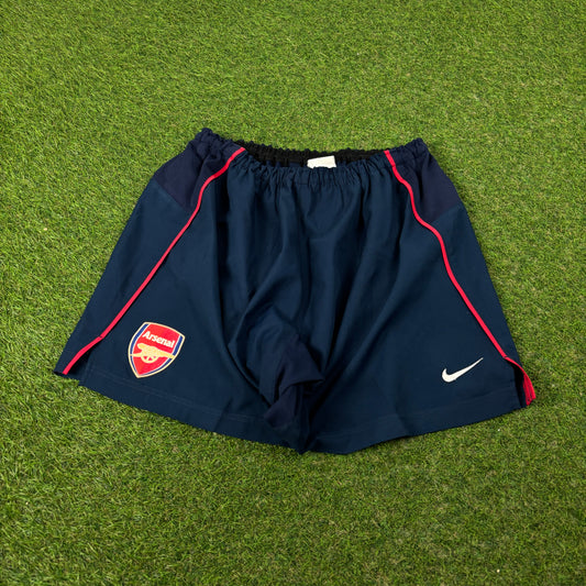 00s Nike Arsenal T90 Football Shorts Blue Large