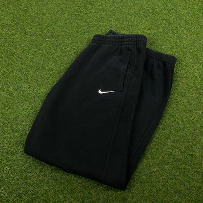 00s Nike Wide Leg Cotton Joggers Black Small