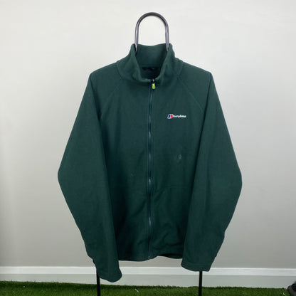 00s Berghaus Fleece Sweatshirt Green XXL