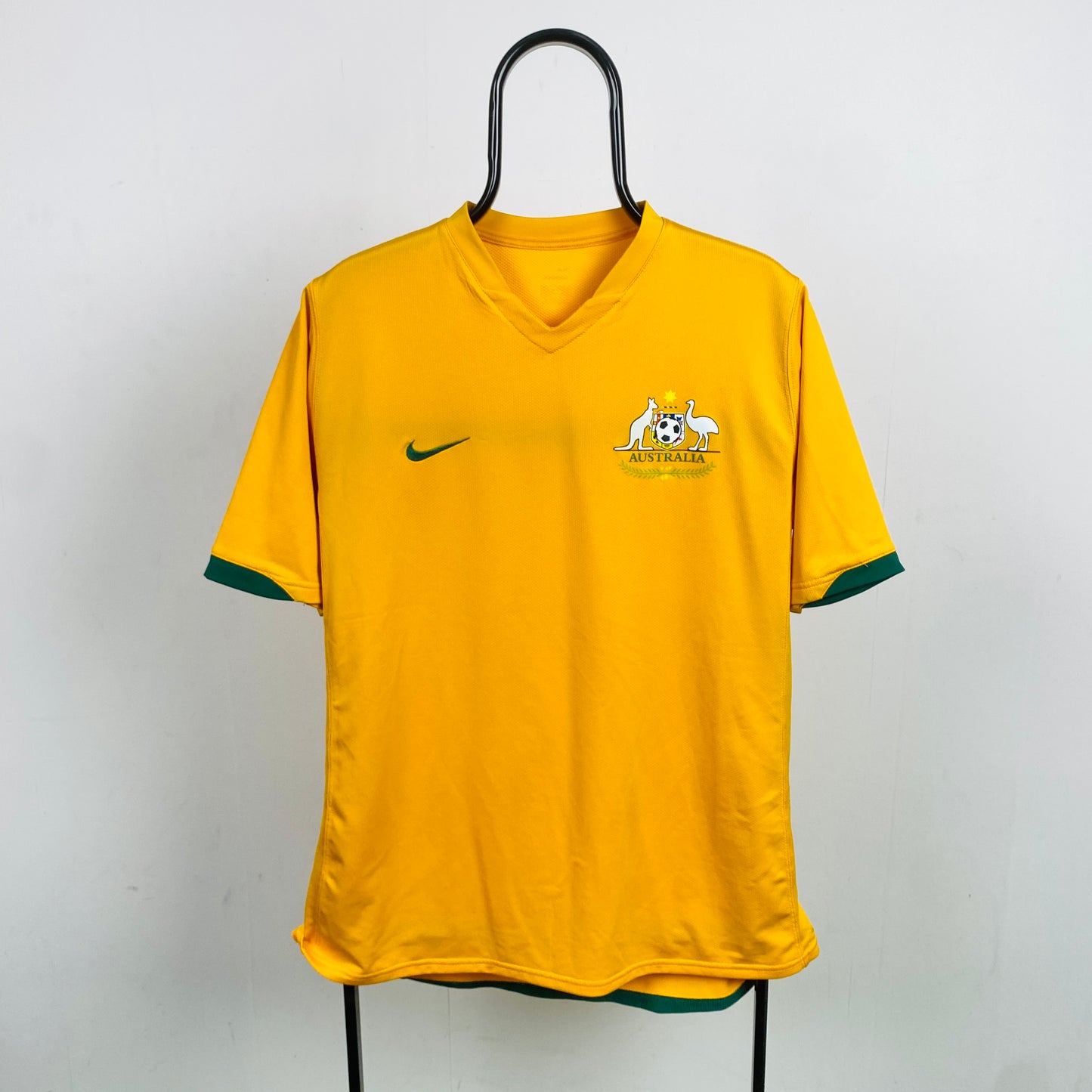 00s Nike Australia Football Shirt T-Shirt Yellow Medium