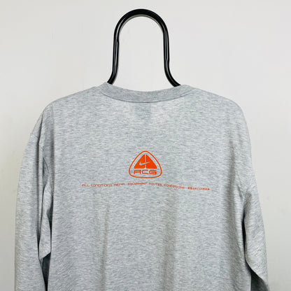 00s Nike ACG Long Sleeve T-Shirt Grey Large