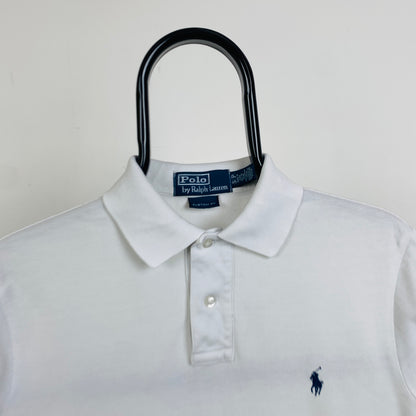 Retro Polo Ralph Lauren Polo Shirt T-Shirt White Small