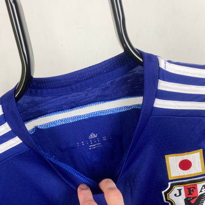 00s Adidas Japan Nagatomo Football Shirt T-Shirt Blue Medium