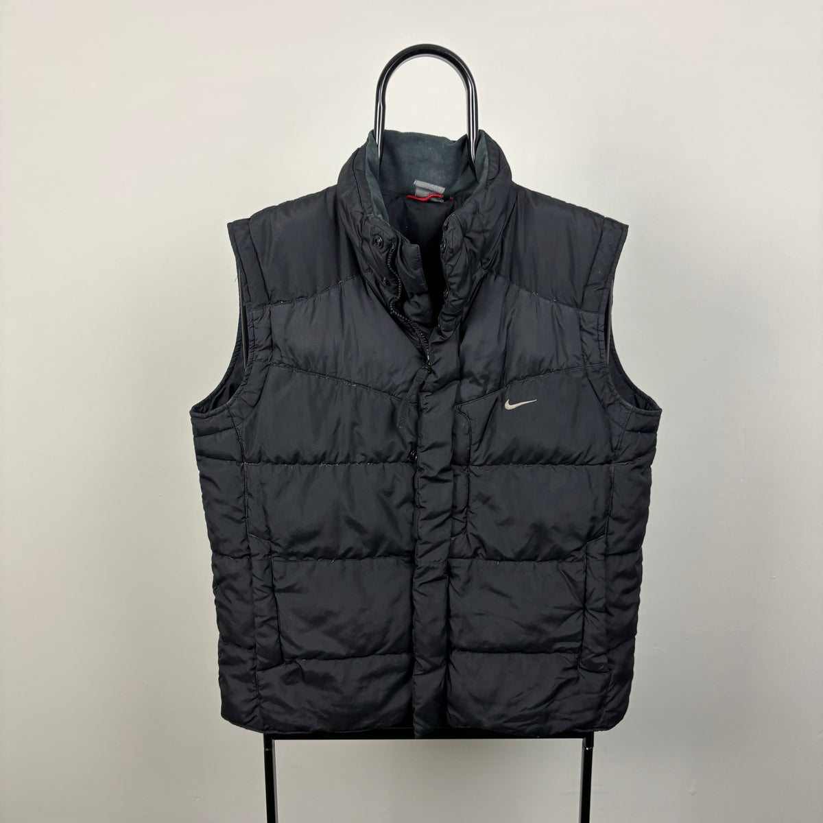 00s Nike Puffer Gilet Jacket Black Medium