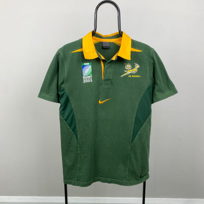 00s Nike South Africa Rugby Shirt T-Shirt Green Medium
